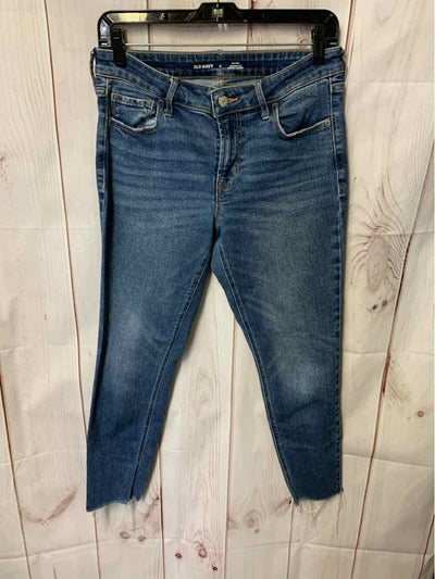 Old Navy Women's Size 28 (5-6) Mid Rise Rockstar Super Skinny Blue Jeans