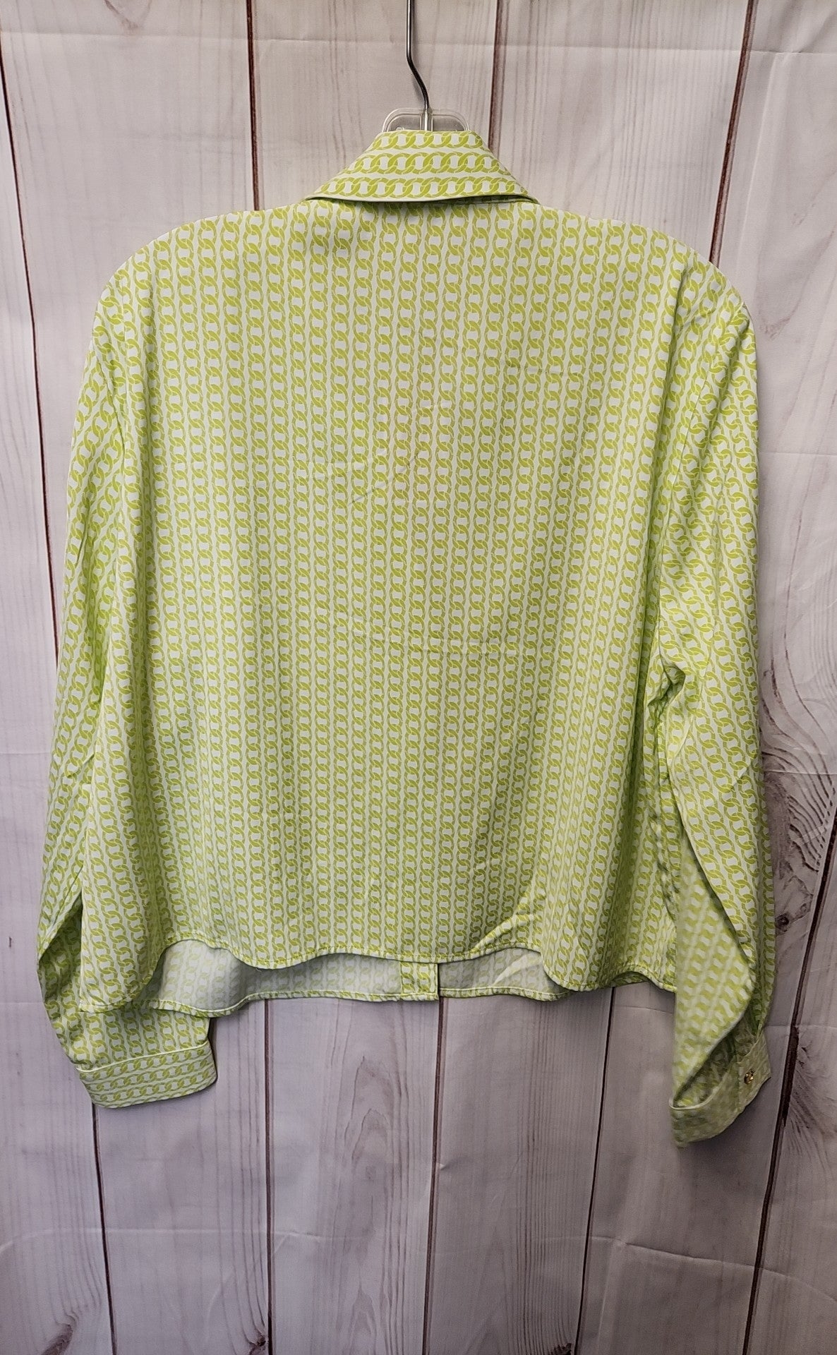 NWT Michael Kors Women's Size XL Lime Green Long Sleeve Top