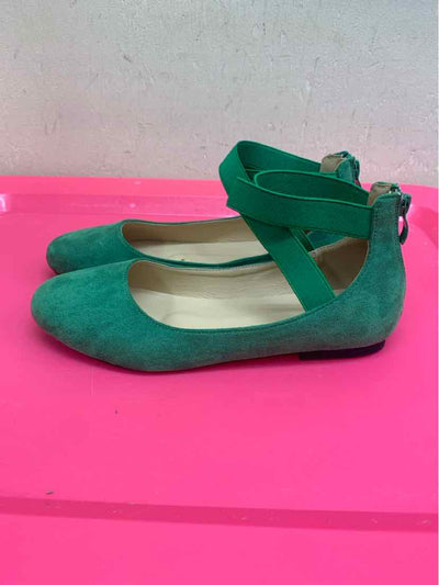 Women's Size 39 = 8-1/2 Green Flats