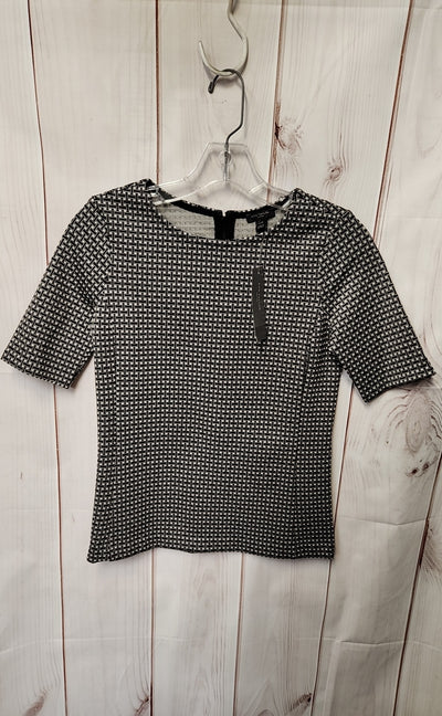 Ann Taylor Women's Size XXS Petite Black Short Sleeve Top NWT