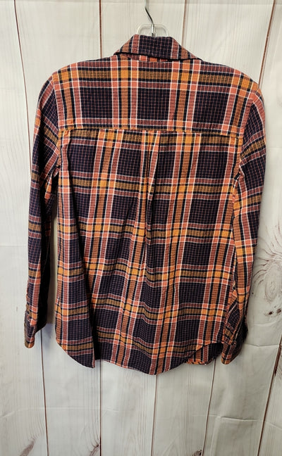 Madewell Women's Size XS Blue & Brown Long Sleeve Top