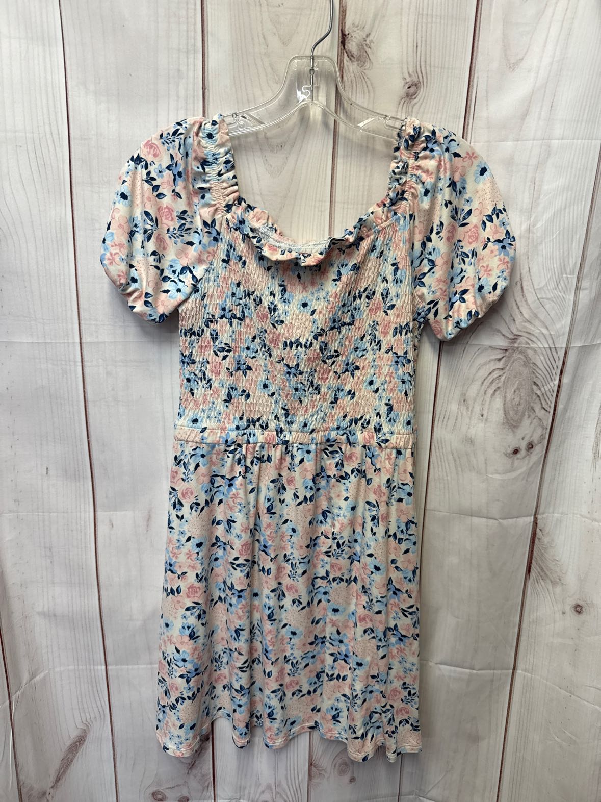 Bcbg Girl's Size 14/16 Pink & Blue Floral Dress