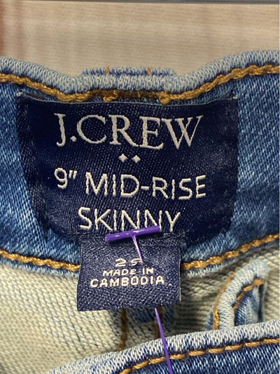 J Crew Women's Size 29 (7-8) Blue Denim Jeans 9" Mid-Rise Skinny