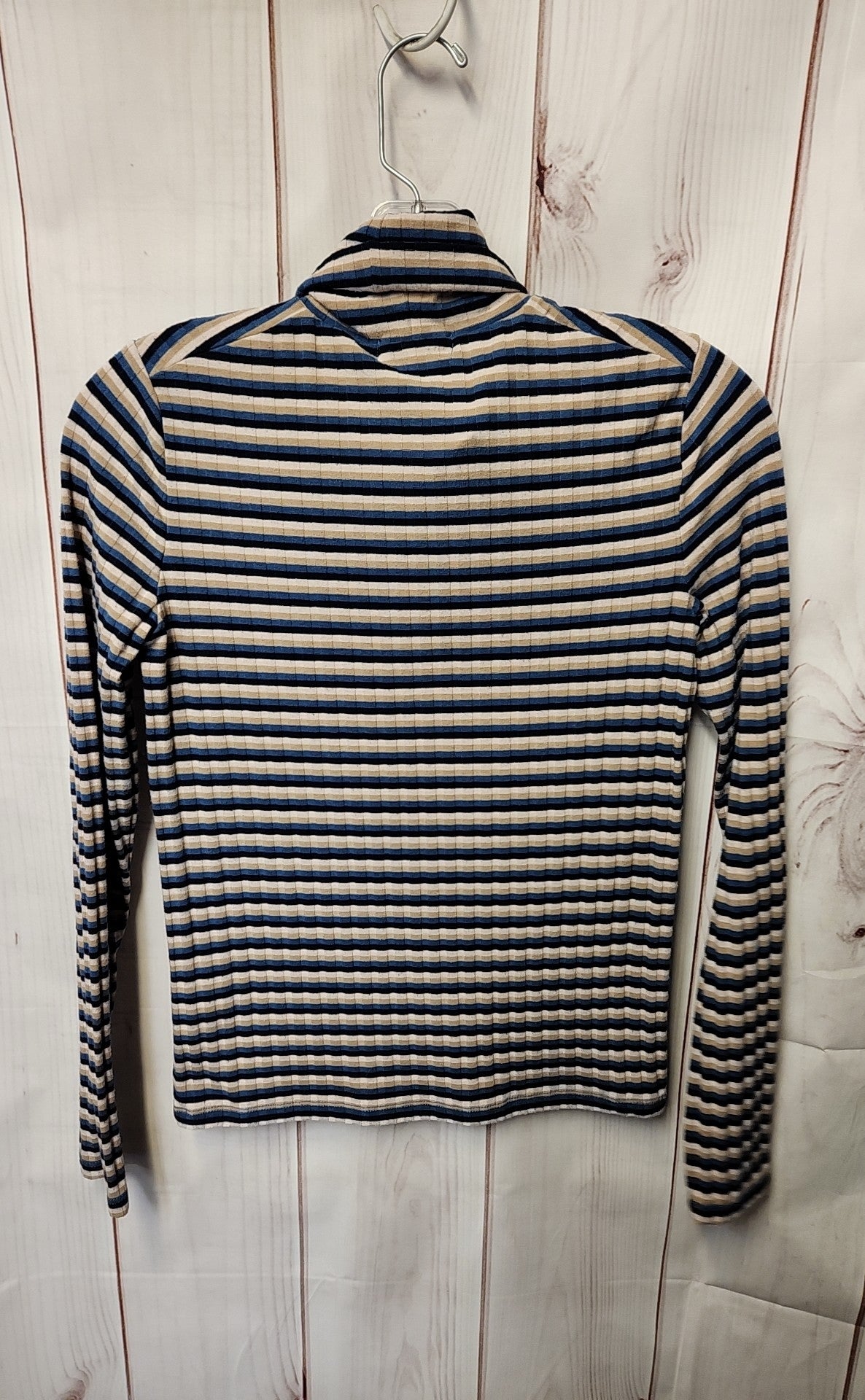 Madewell Women's Size S Blue & Brown Long Sleeve Top