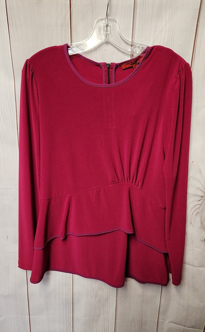 Narciso Rodriguez for Design Nation Women's Size L Pink Long Sleeve Top