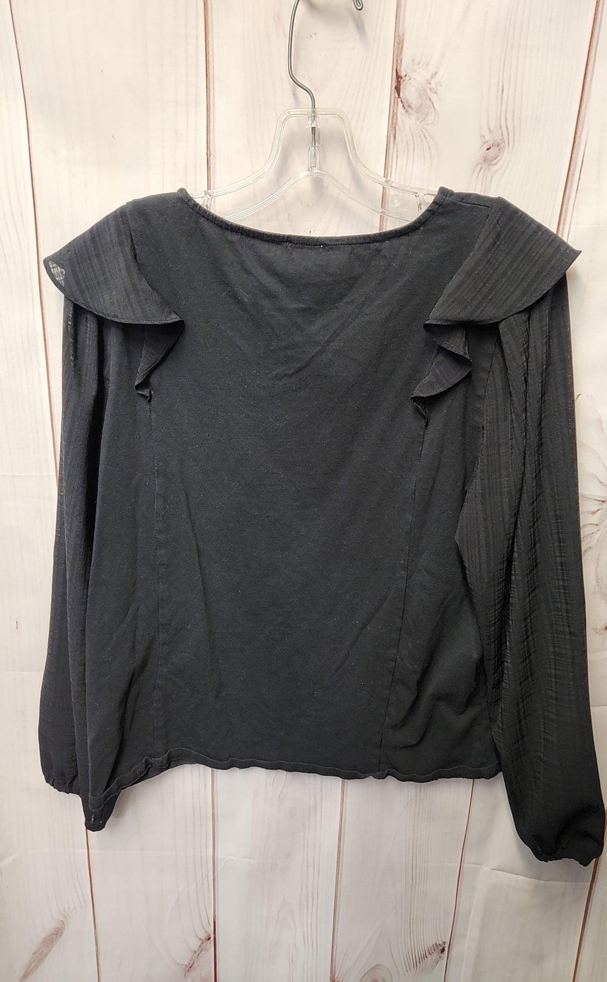 J Crew Women's Size L Black Long Sleeve Top