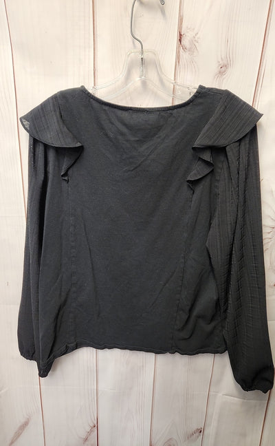 J Crew Women's Size L Black Long Sleeve Top