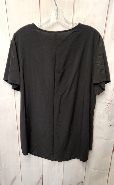 Ekouaer Women's Size L Black Short Sleeve Top