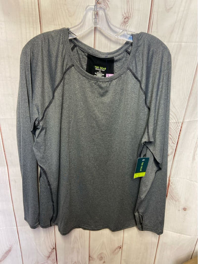 Tek Gear Women's Size 1X Gray Long Sleeve Top NWT