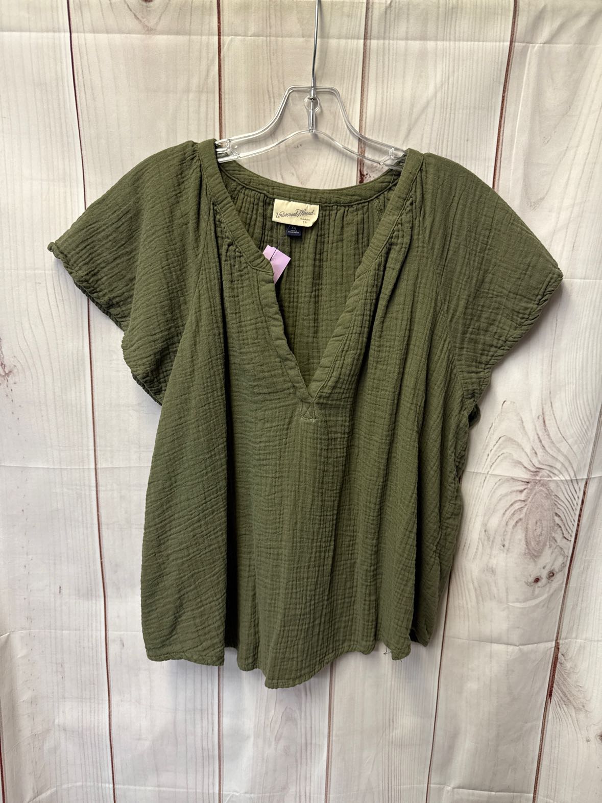 Universal Thread Women's Size XXL Olive Green Short Sleeve Top