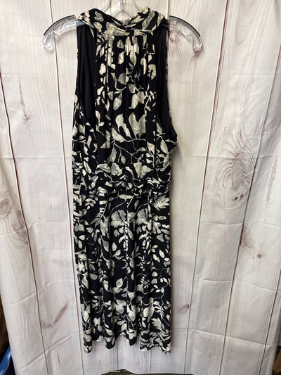 Evan Picone Women's Size 16 Black & White Floral Dress