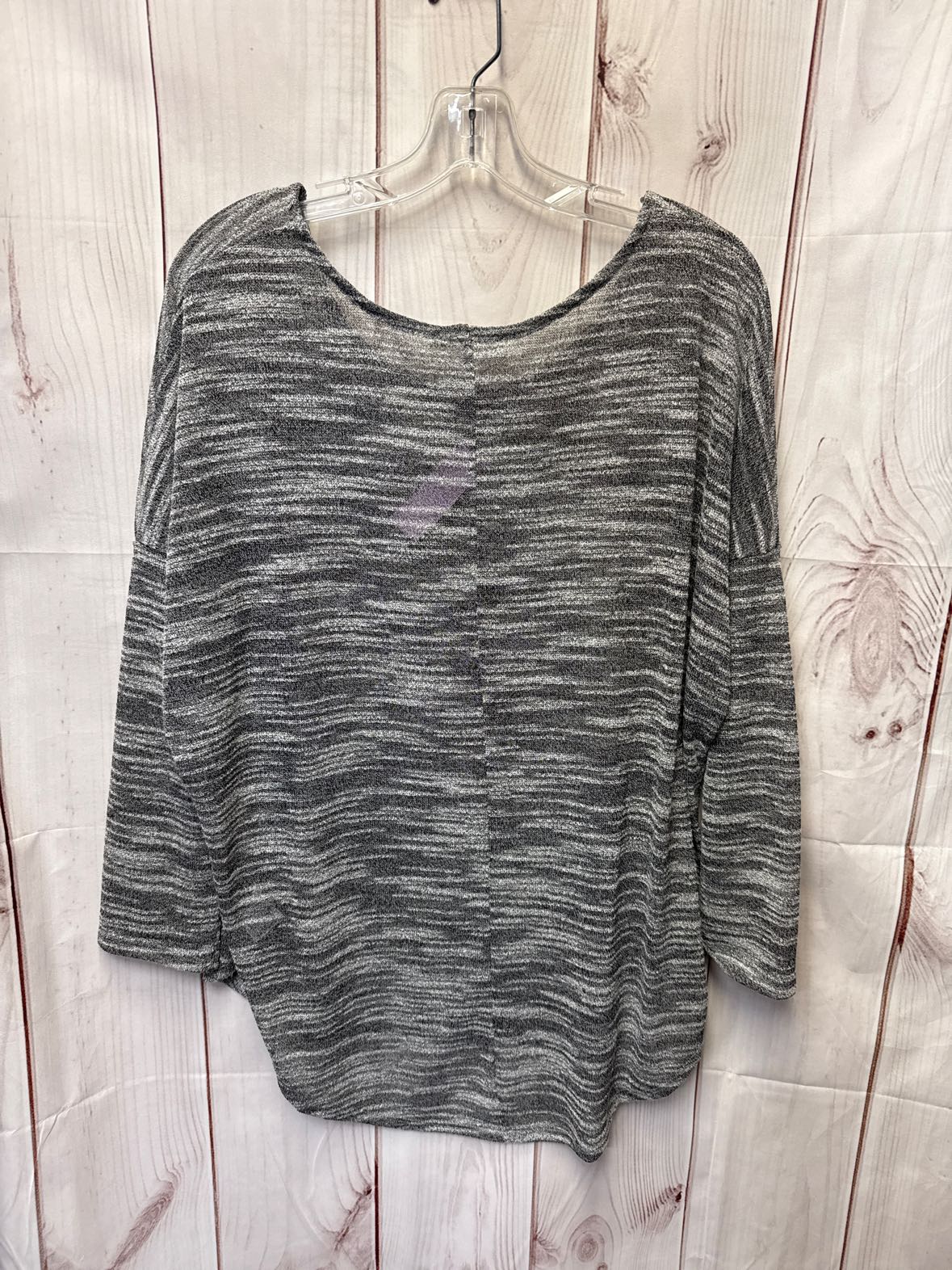Olive & Oak Women's Size L Gray Long Sleeve Top