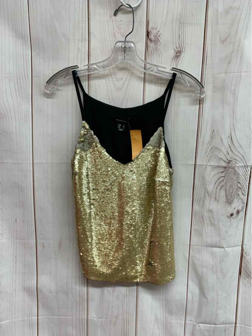 Atmosphere Women's Size 4 Gold Sequined Sleeveless Top