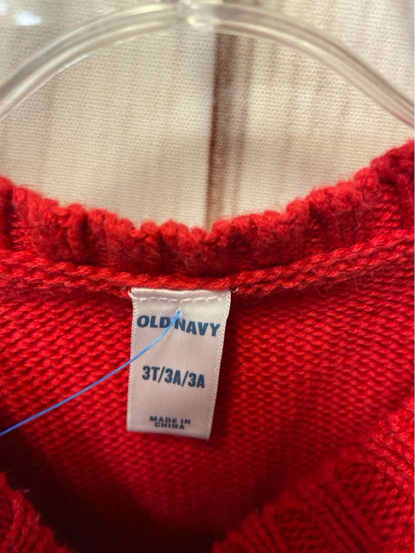 Old Navy Girl's Size 3 Red Sweater