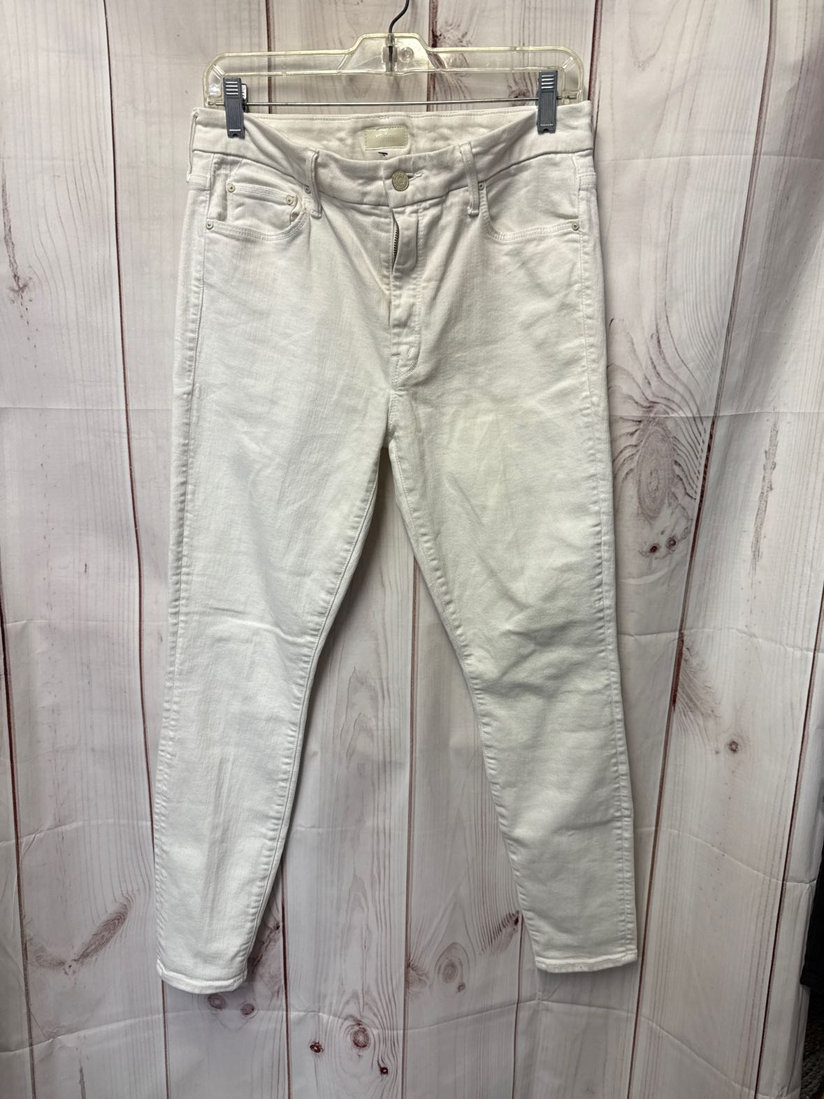 Mother Women's Size 30 (9-10) White Jeans The Looker Ankle