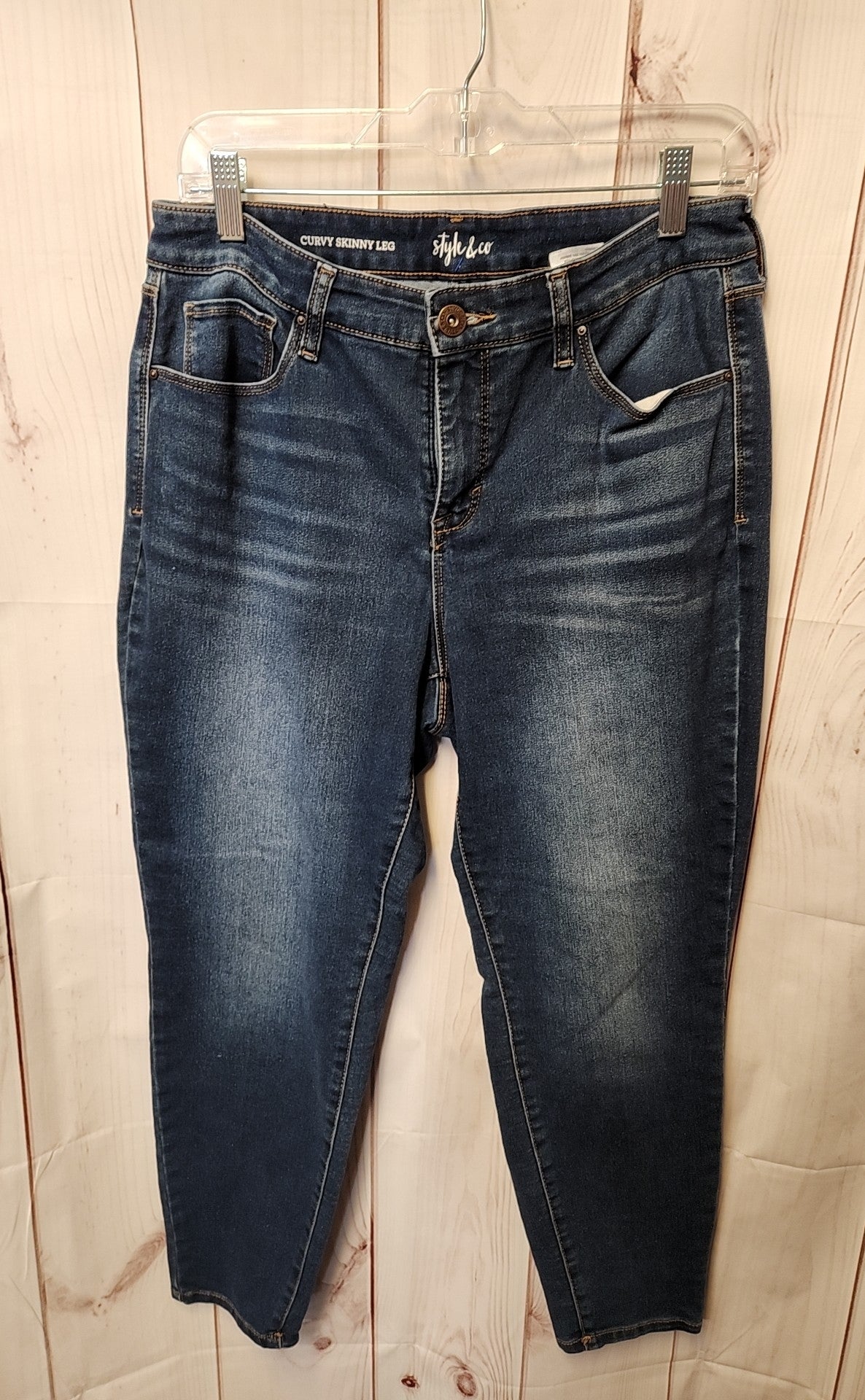 Style & Co Women's Size 30 (9-10) Blue Denim Jeans 10S Curvy Skinny Leg