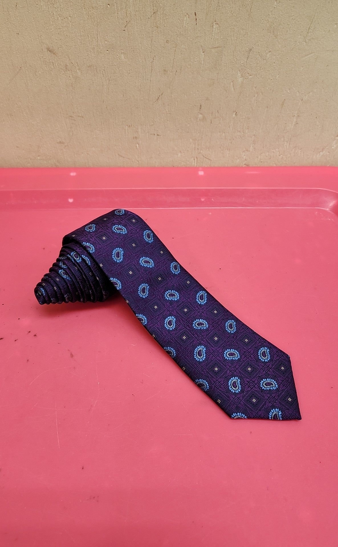 Jos A Bank Purple Necktie