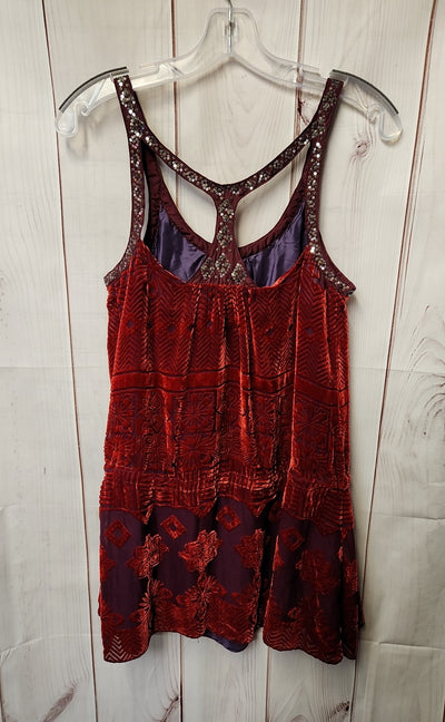 Free People Women's Size 4 Red Sleeveless Top