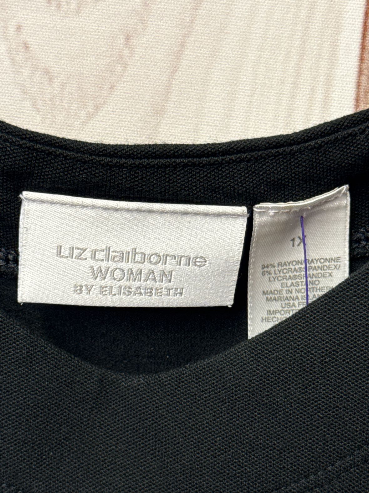 Liz Claiborne Women's Size 1X Black Sleeveless Top