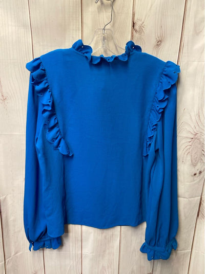 Cece Women's Size L Blue Long Sleeve Top