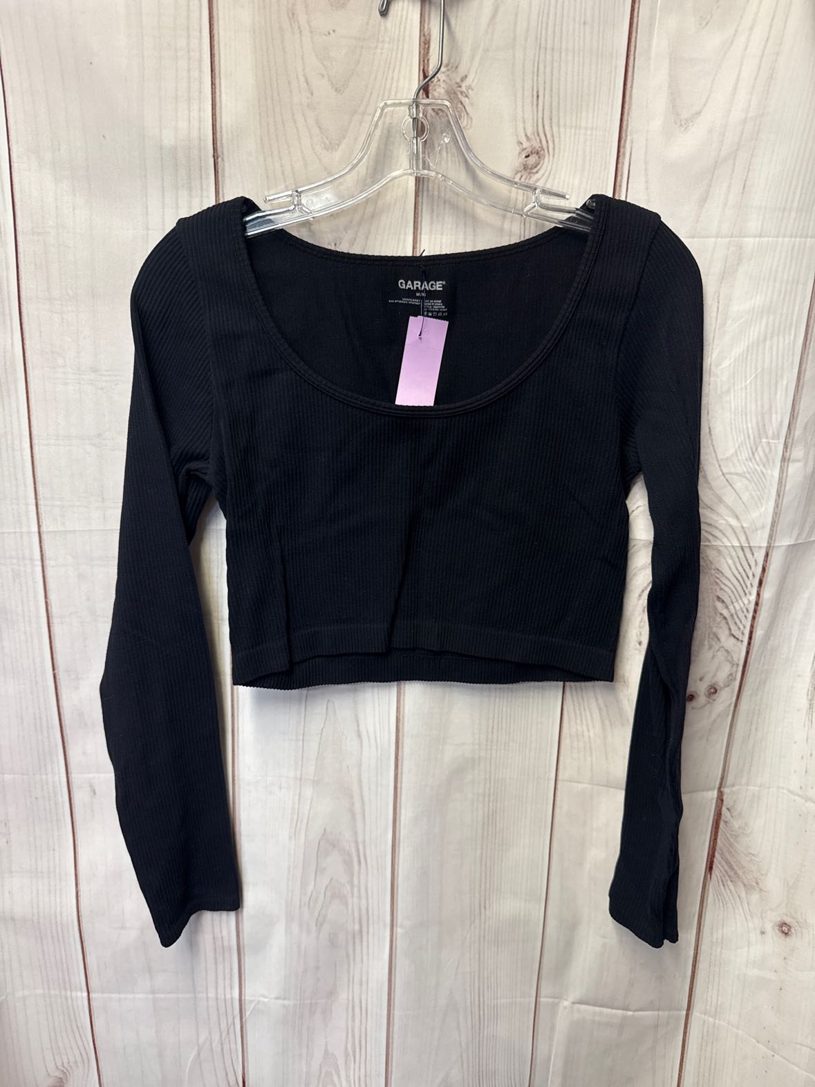 Garage Women's Size M Black Long Sleeve Top