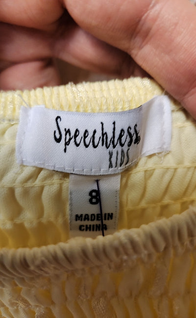 Speechless Girl's Size 8 Yellow Dress