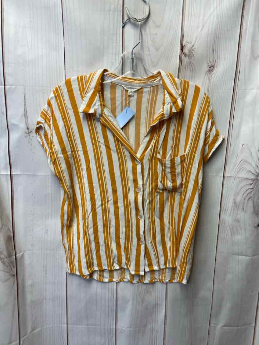 Springfield Women's Size 40 = M Yellow Short Sleeve Top