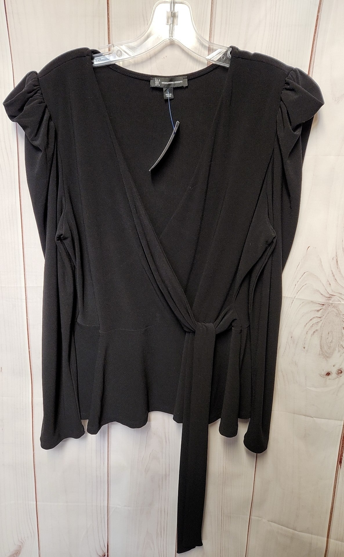 INC Women's Size L Black Long Sleeve Top