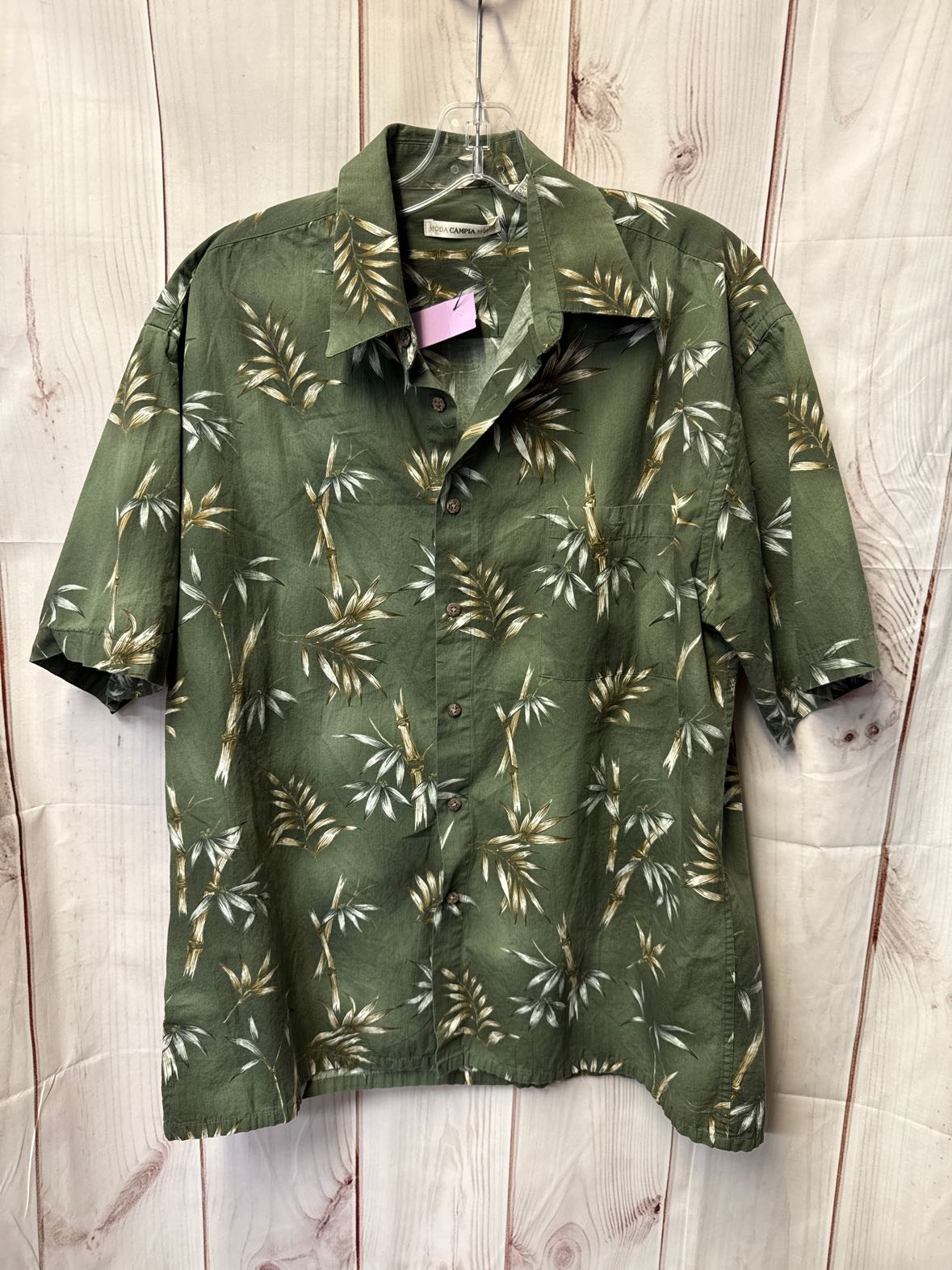 Campia Men's Size L Green Floral Shirt