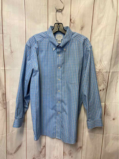 LL Bean Men's Size L Blue Shirt