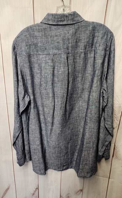 Lord & Taylor Women's Size 1X Blue Long Sleeve Top