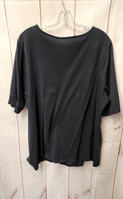 Lane Bryant Women's Size 22/24 Black Short Sleeve Top