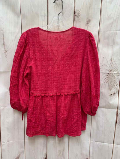 Max Studio Women's Size S Pink 3/4 Sleeve Top