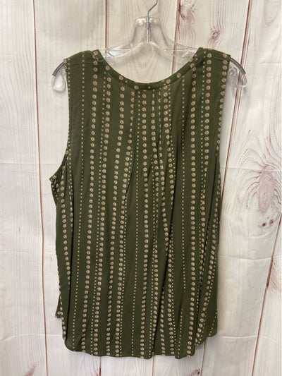 Sonoma Women's Size XXL Olive Green Sleeveless Top