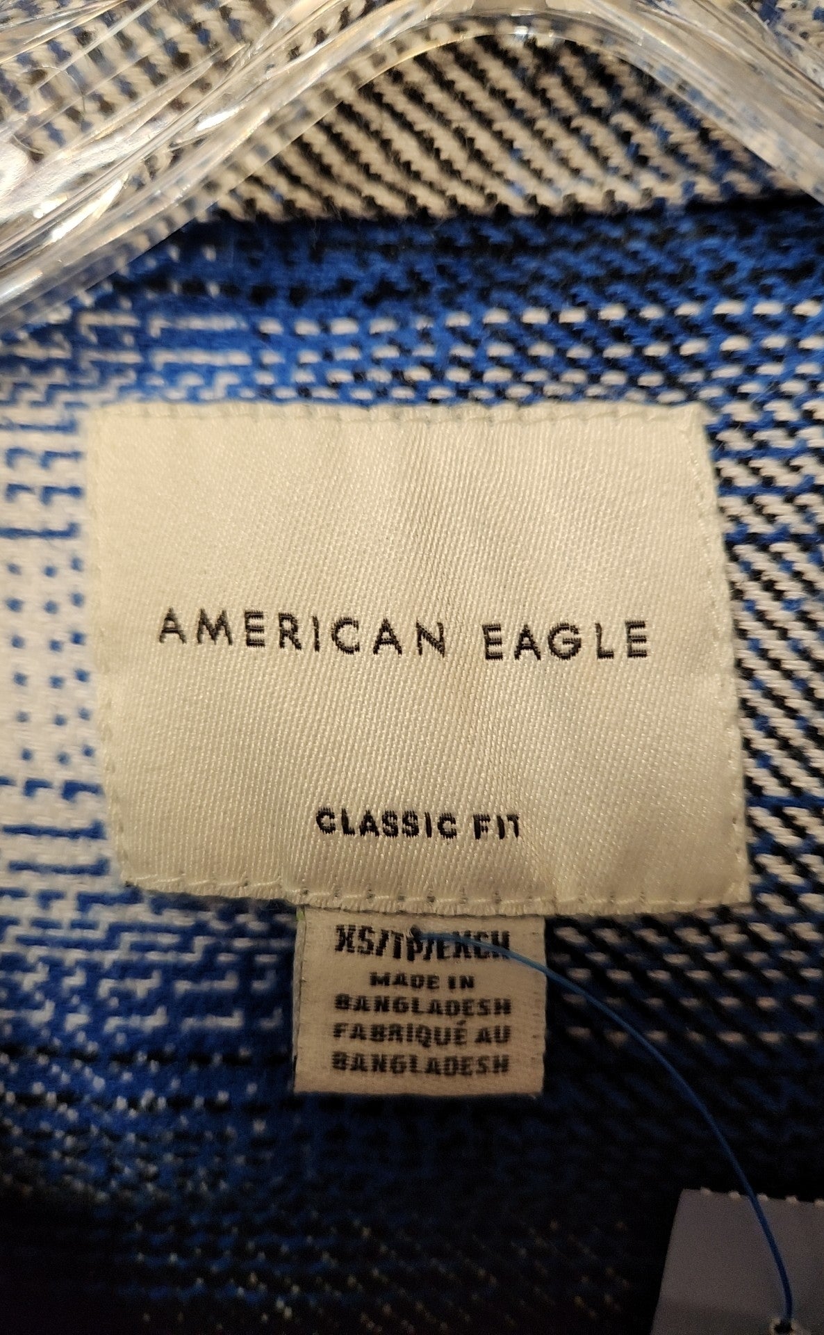 American Eagle Men's Size XS Blue Shirt