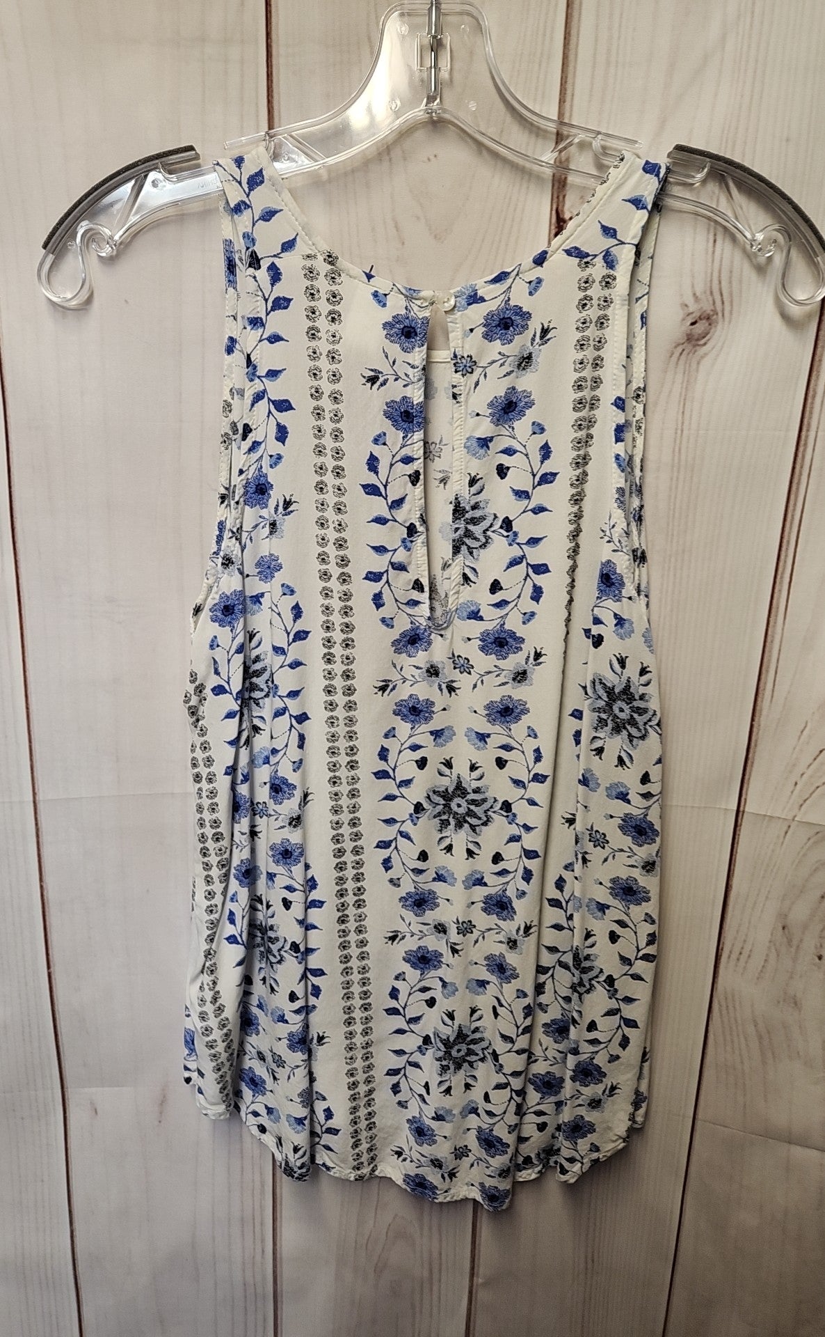 Old Navy Women's Size M White & Black Floral Sleeveless Top