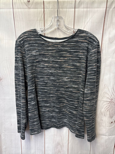 Croft & Barrow Women's Size XL Gray Long Sleeve Top