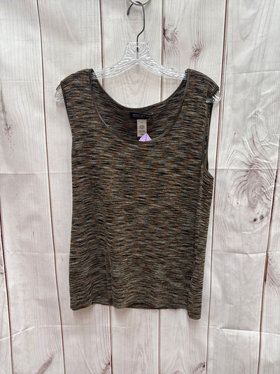 Jones New York Women's Size XL Brown Sleeveless Top