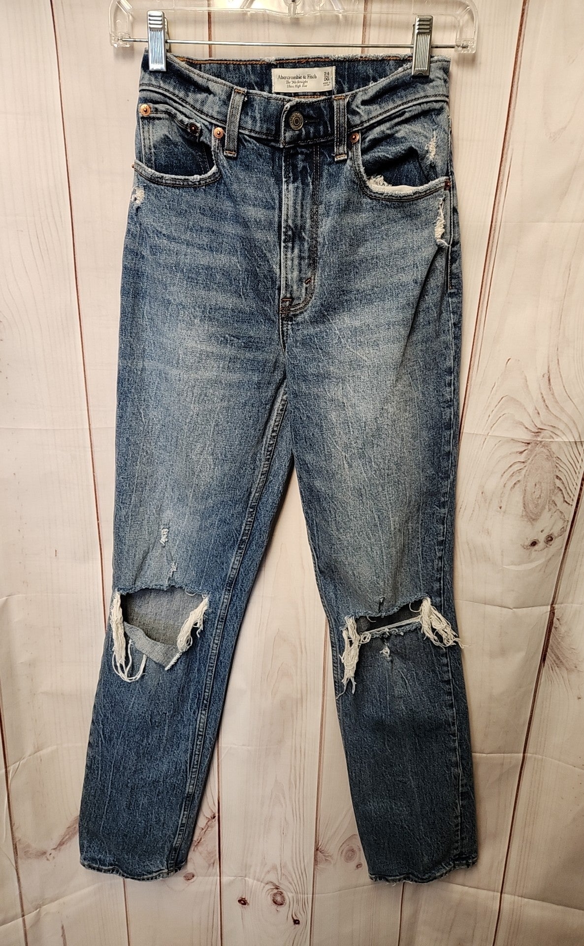 Abercrombie & Fitch Women's Size 24 (00) Blue Jeans The '90s Straight