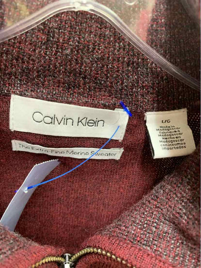 Calvin Klein Men's Size L Maroon Sweater