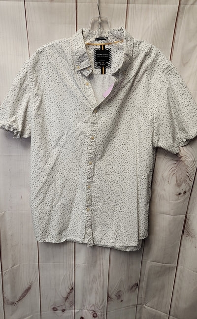 Denim & Flower Men's Size XL White Floral Shirt