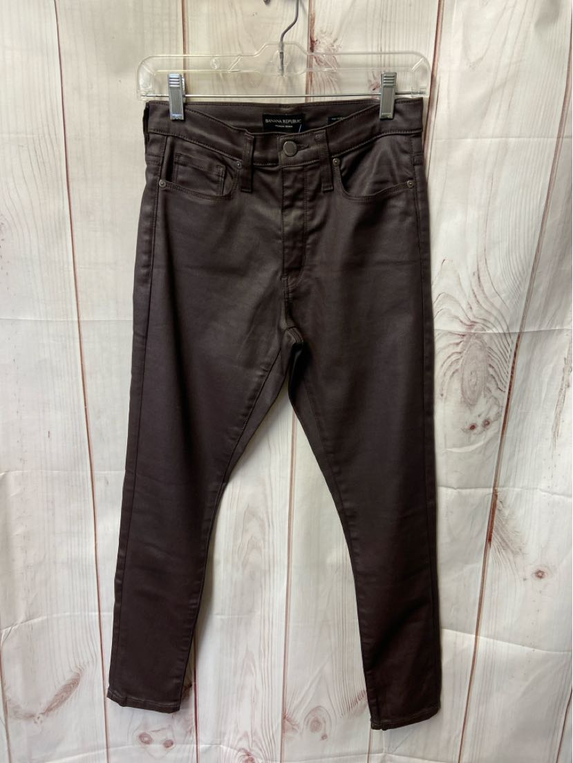 Banana Republic Women's Size 26 (1-2) Brown Denim Jeans High Rise Skinny