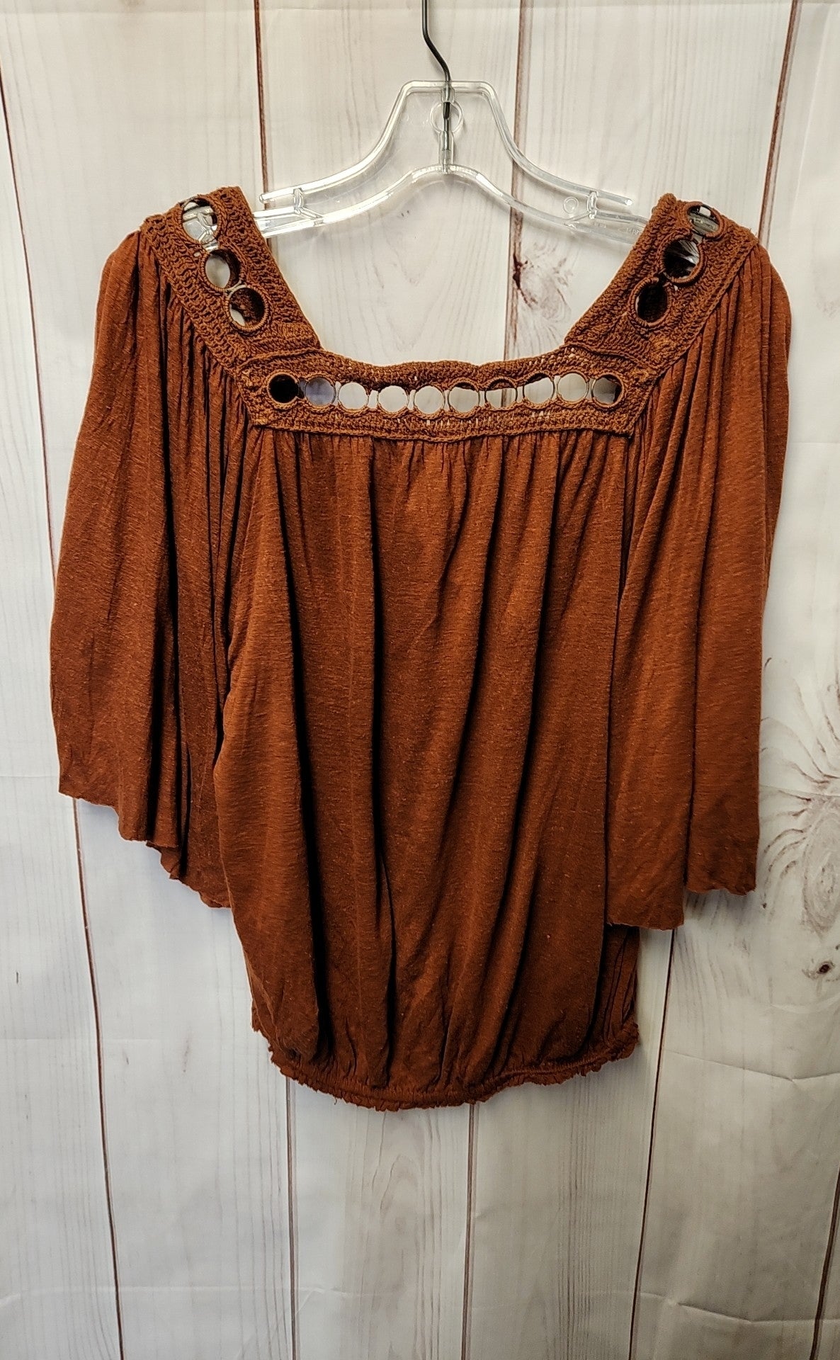 Free People Women's Size XS Brown Short Sleeve Top