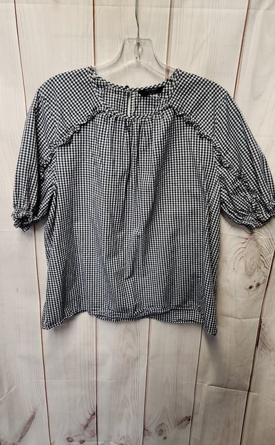 Lucky Brand Women's Size L Blue Short Sleeve Top