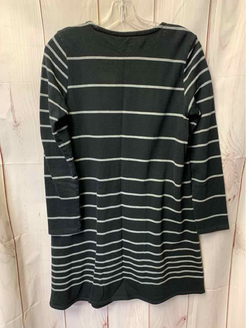 J Jill Women's Size S Black Stripe Dress