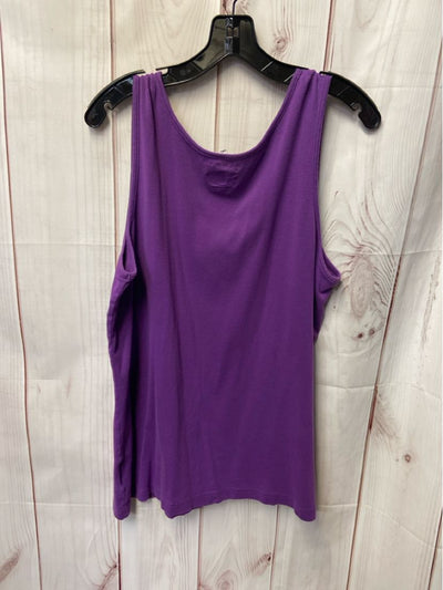 Just My Size Women's Size 3X Purple Sleeveless Top