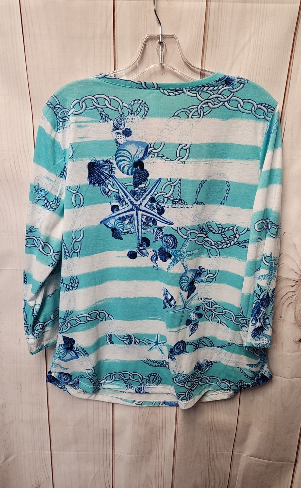 Thomas & Olivia Women's Size XL Blue 3/4 Sleeve Top