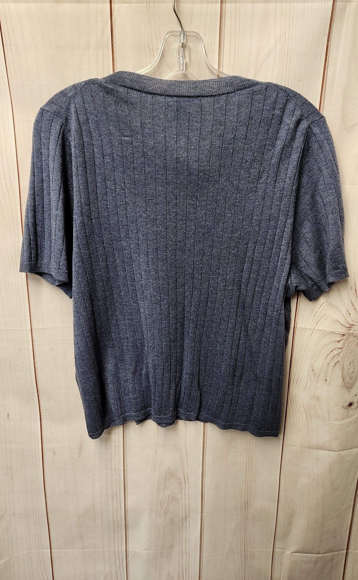 J Crew Women's Size XL Blue Knit Short Sleeve Top