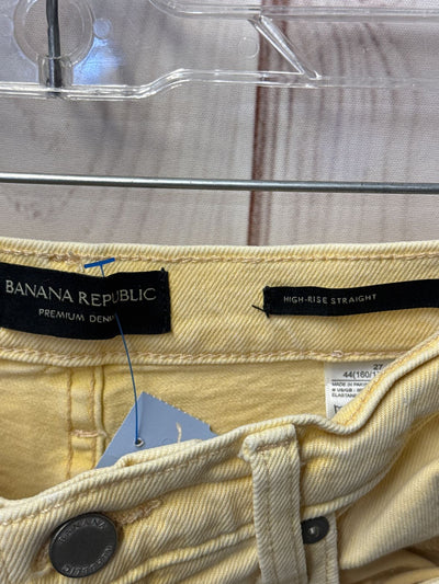 Banana Republic Women's Size 27 (3-4) High-Rise Striaght Yellow Denim Jeans