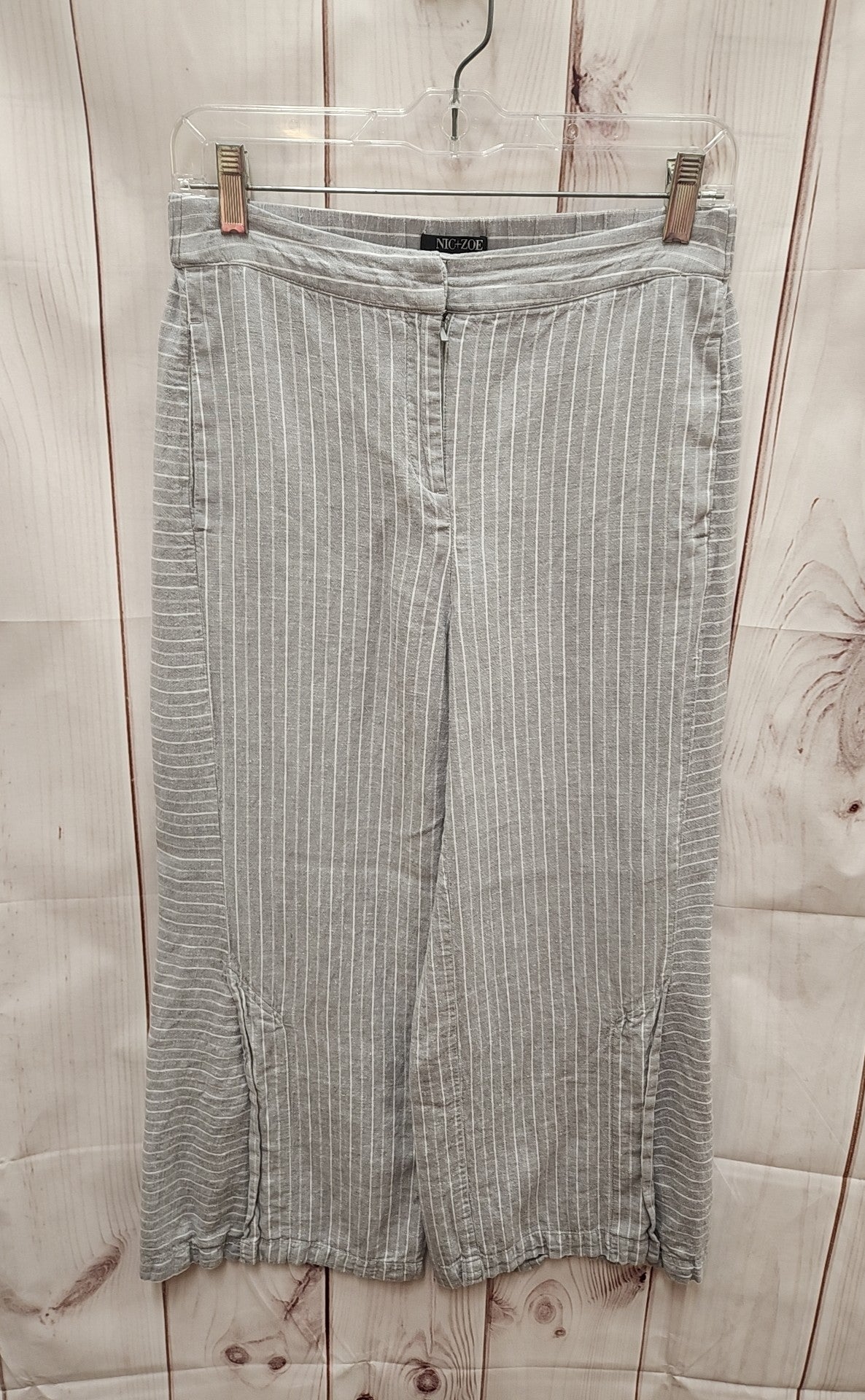 Nic & Zoe Women's Size 2 Gray Linen Blend Pants